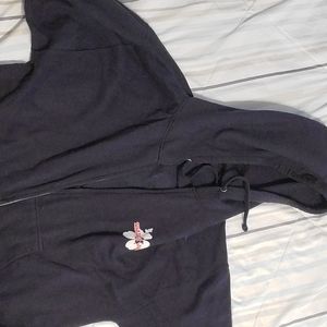 Trader Joe's XXL zip up Hoodie Black/Navy